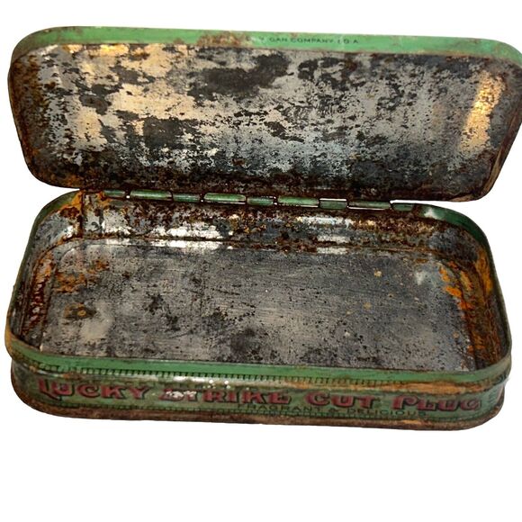 Vintage 1920s Lucky Strike Cigarette Tin Box R A Patterson Tobacco Co - Picture 3 of 16